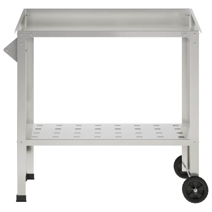 Masă pentru Ghivece cu Roți 96 x 50 x 89 cm Oţel inoxidabil WALTI