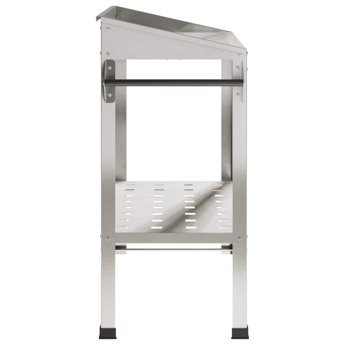 Masă pentru Ghivece cu Roți 96 x 50 x 89 cm Oţel inoxidabil WALTI