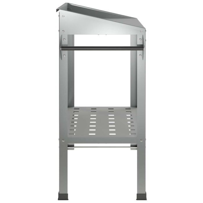 Masă pentru Ghivece cu Roți Argintiu 96 x 50 x 89 cm WALTI
