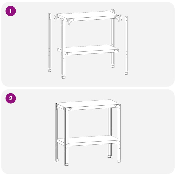 Masă pentru ghivece 100 x 40 x 80 cm Oțel vopsit electrostatic WALTI
