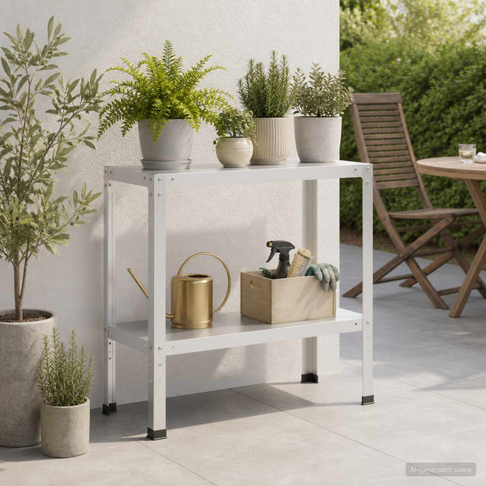 Masă pentru ghivece 80 x 40 x 80 cm Oțel vopsit electrostatic WALTI