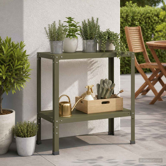 Masă pentru ghivece 80 x 40 x 80 cm Oțel vopsit electrostatic WALTI