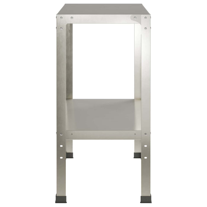 Masă pentru ghivece 60 x 40 x 80 cm Oţel inoxidabil Argintiu WALTI