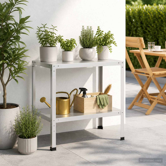 Masă pentru ghivece 80 x 50 x 80 cm Oțel vopsit electrostatic WALTI