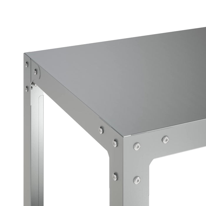 Masă pentru ghivece 60 x 50 x 80 cm Oțel Galvanizat Argintiu WALTI