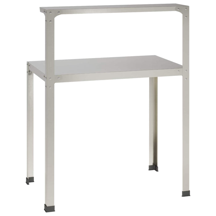 Masă pentru ghivece 80 x 50 x 104 cm Oţel inoxidabil Argintiu WALTI