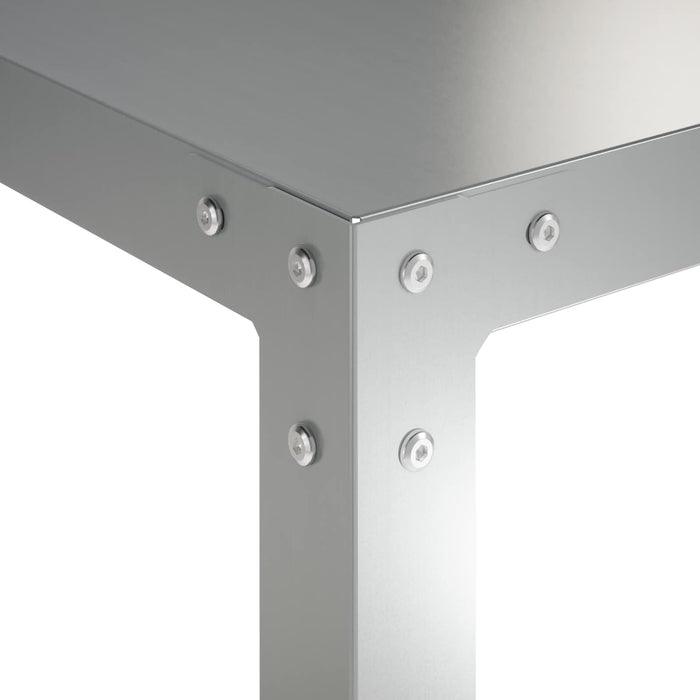 Masă pentru ghivece 80 x 50 x 104 cm Oțel Galvanizat Argintiu WALTI