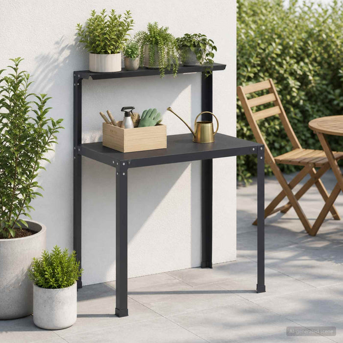 Masă pentru ghivece 60 x 50 x 104 cm Oțel vopsit electrostatic WALTI