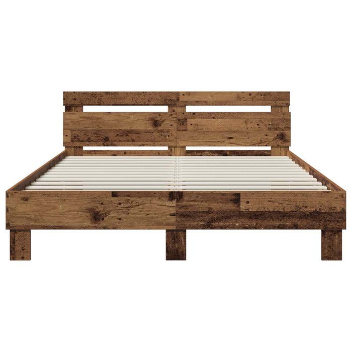 Cadru de pat Lemn vechi 140 x 190 cm Lemn compozit - WALTI WALTI