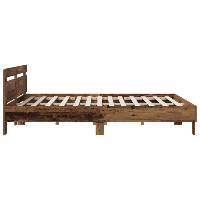 Cadru de pat Lemn vechi 140 x 190 cm Lemn compozit - WALTI WALTI