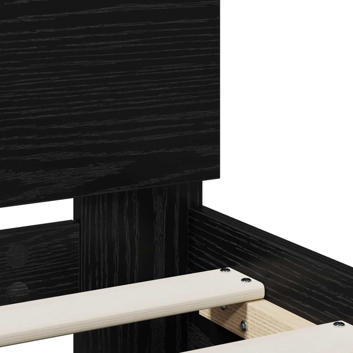 Cadru de pat Stejar Negru 120 x 190 cm Lemn compozit WALTI