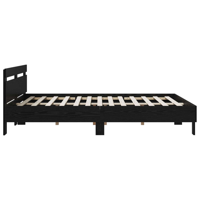Cadru de pat Stejar Negru 120 x 190 cm Lemn compozit WALTI