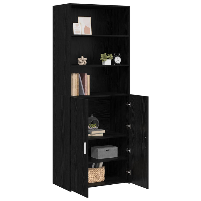 Bufet Stejar Negru 70 x 42,5 x 185 cm Lemn prelucrat WALTI