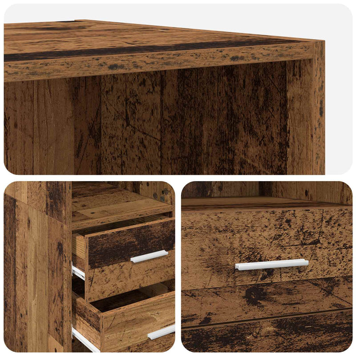 Bibliotecă Lemn vechi 30 x 42.4 x 185.2 cm WALTI