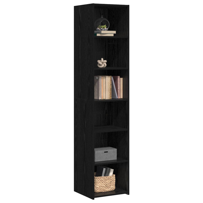 Bufet Stejar Negru 40 x 41 x 185 cm Lemn prelucrat WALTI