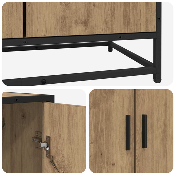 Bufet Stejar Artizanal 134 x 35 x 76 cm Lemn prelucrat WALTI
