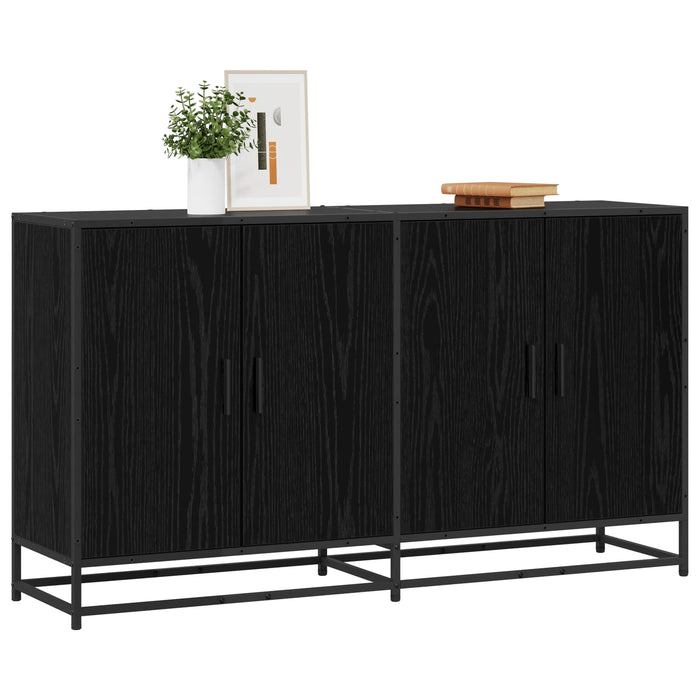 Bufet Stejar Negru 134 x 35 x 76 cm Lemn prelucrat WALTI