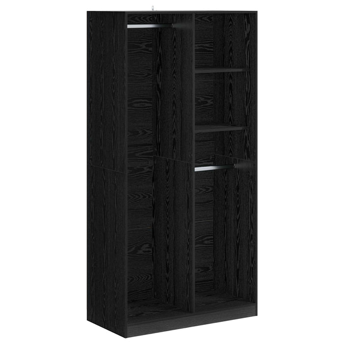 Dulap cu raft Stejar negru 100 x 50 x 200 cm Lemn compozit - WALTI WALTI