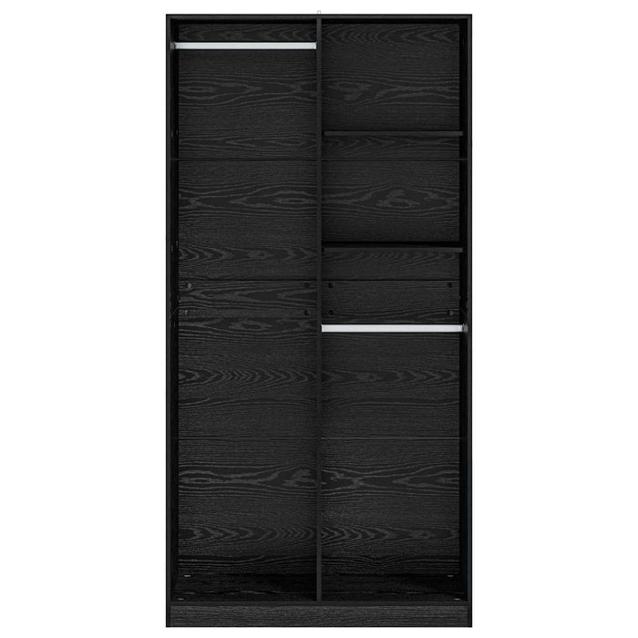 Dulap cu raft Stejar negru 100 x 50 x 200 cm Lemn compozit - WALTI WALTI