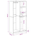 Dulap cu raft Stejar negru 100 x 50 x 200 cm Lemn compozit - WALTI WALTI