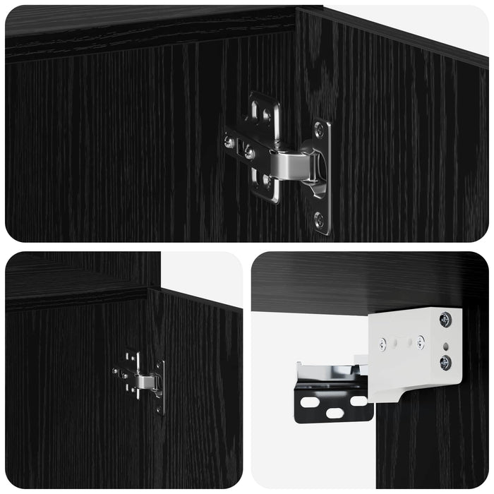 Dulap de depozitare cu rafturi Stejar Negru 70 x 42,5 x 225 cm WALTI
