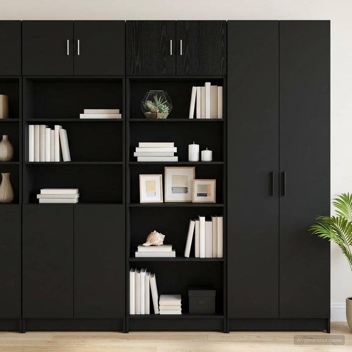Dulap de depozitare cu rafturi Stejar Negru 70 x 42,5 x 225 cm WALTI