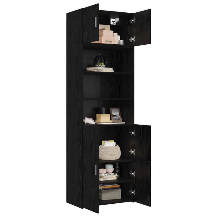 Dulap de depozitare cu rafturi Stejar Negru 70 x 42,5 x 225 cm WALTI
