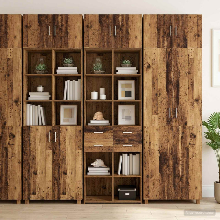 Dulap de depozitare cu rafturi Lemn vechi 70 x 42,5 x 225 cm WALTI