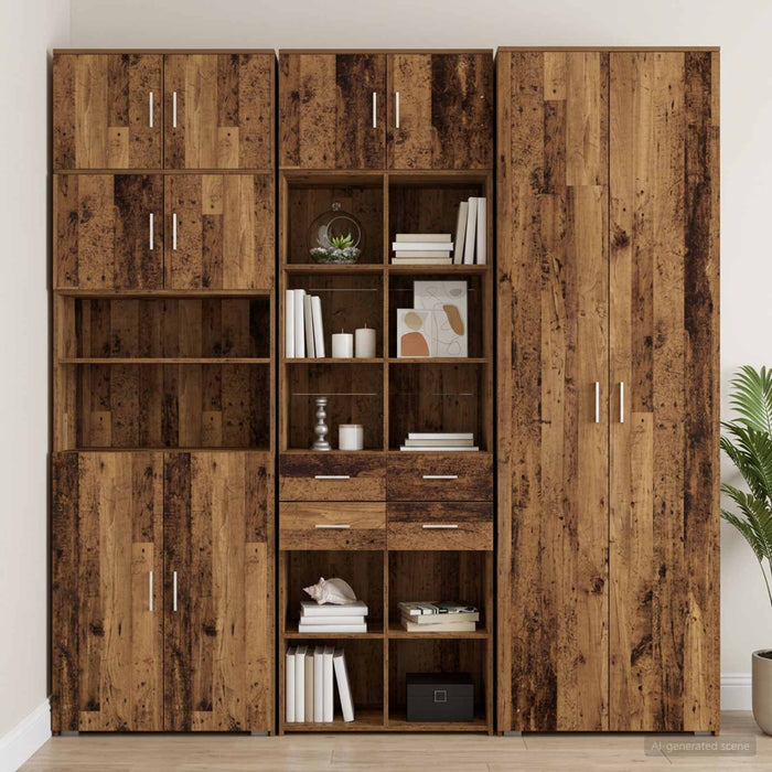 Dulap de depozitare cu rafturi Lemn vechi 70 x 42,5 x 225 cm WALTI