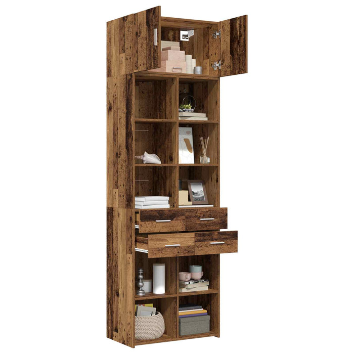 Dulap de depozitare cu rafturi Lemn vechi 70 x 42,5 x 225 cm WALTI