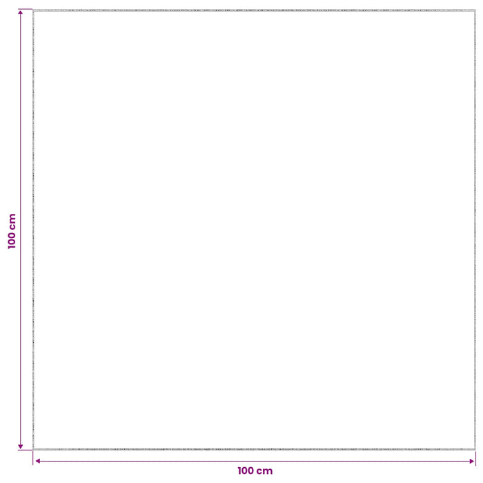 Covor Crem 100 x 100 cm 100% Polyester 3 mm Spălabil WALTI