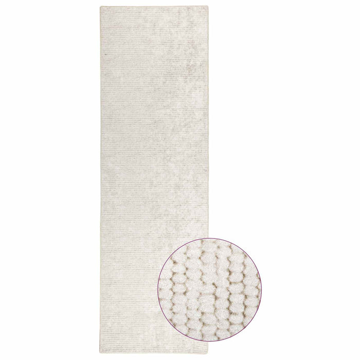 Covor Crem 100 x 400 cm 100% Polyester 3 mm Spălabil WALTI