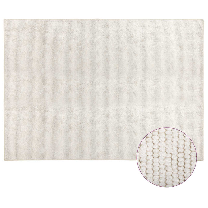 Covor Crem 120 x 180 cm 100% Polyester 3 mm Spălabil WALTI