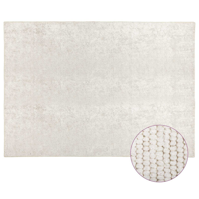 Covor Crem 300 x 400 cm 100% Polyester 3 mm Spălabil WALTI
