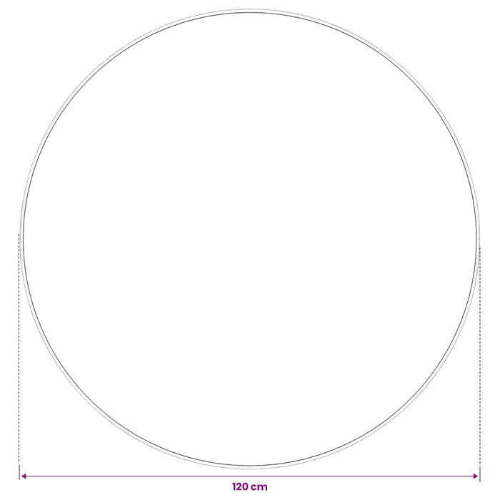 Covor Crem Ø 120 cm 100% Polyester 3 mm Spălabil WALTI