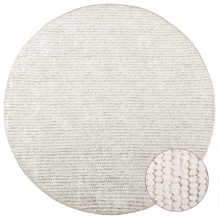 Covor Crem Ø 120 cm 100% Polyester 3 mm Spălabil WALTI