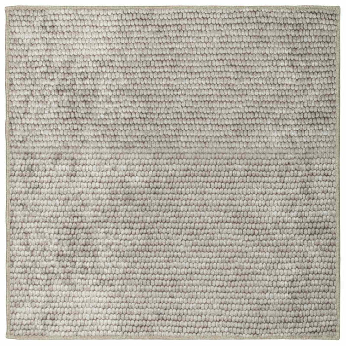 Covor Bej 100 x 100 cm 100% Polyester 3 mm Spălabil WALTI
