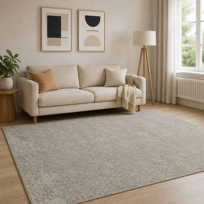 Covor Bej 160 x 230 cm 100% Polyester 3 mm Spălabil WALTI