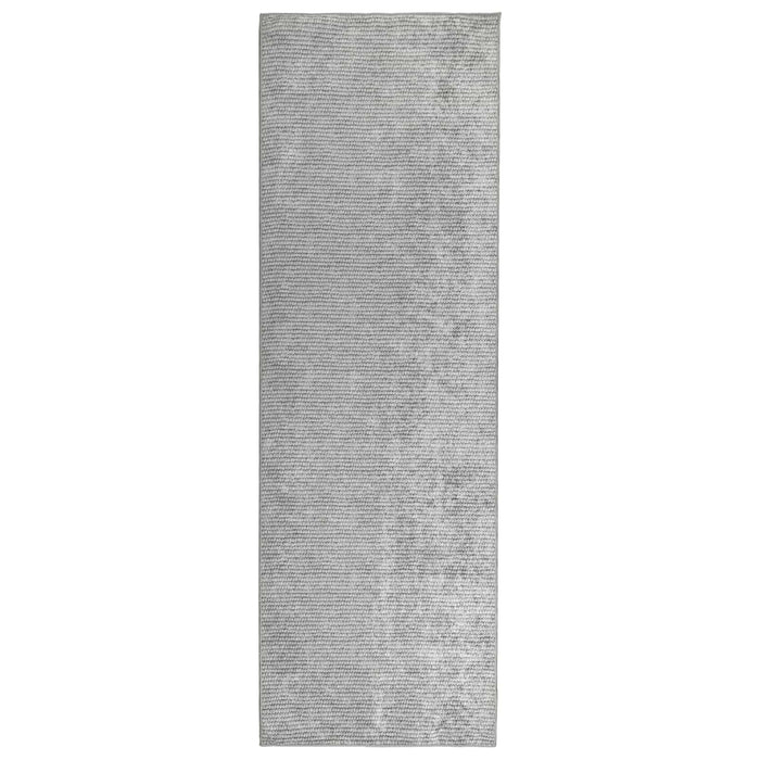 Covor Gri 50 x 250 cm 100% Polyester 3 mm Spălabil WALTI