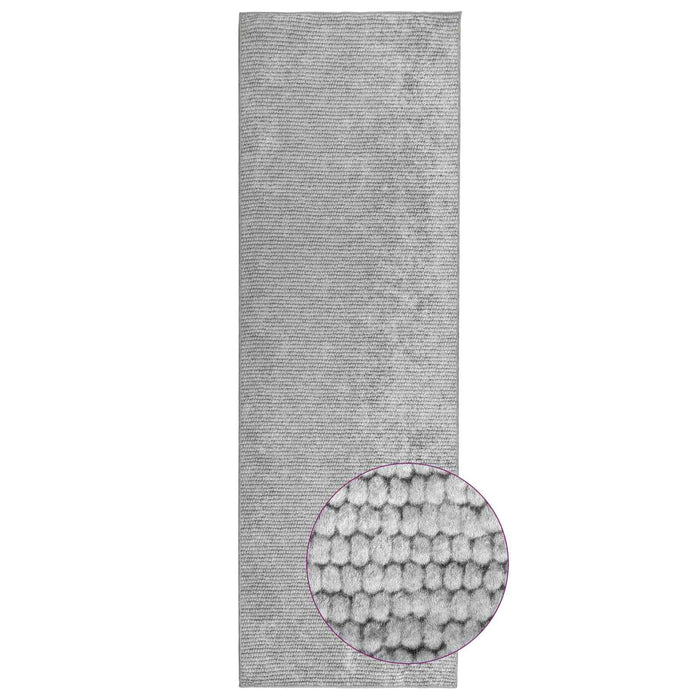 Covor Gri 80 x 250 cm 100% Polyester 3 mm Spălabil WALTI