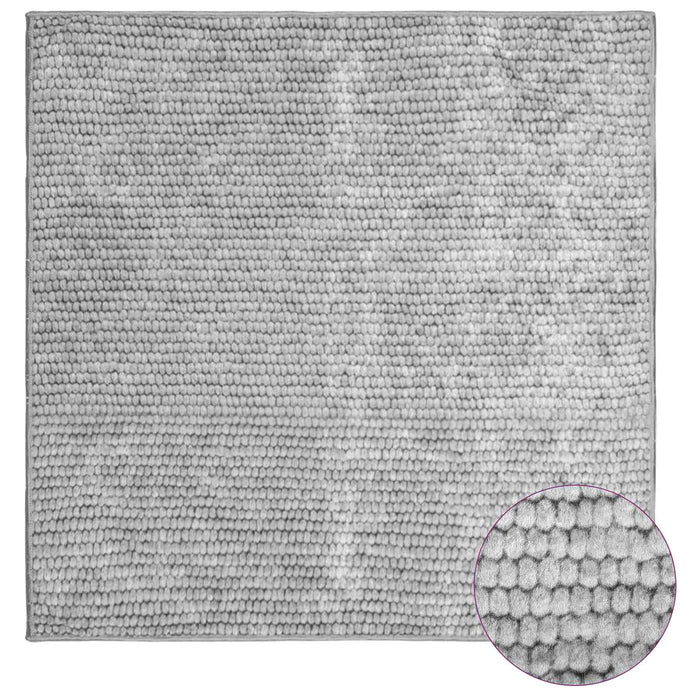 Covor Gri 100 x 100 cm 100% Polyester 3 mm Spălabil WALTI