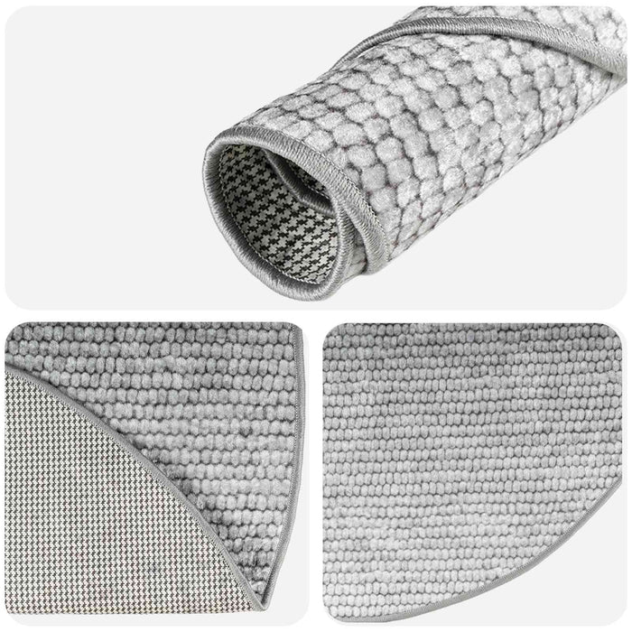 Covor Gri Ø 120 cm 100% Polyester 3 mm Spălabil WALTI