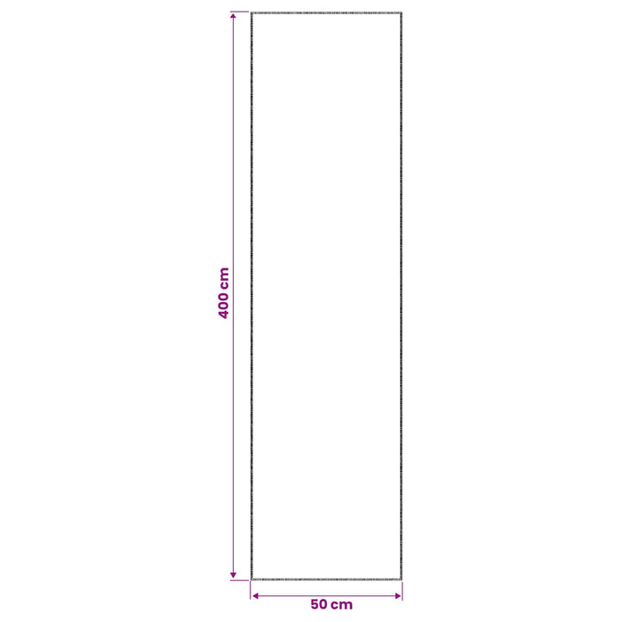 Covor Antracit 50 x 400 cm 100% Polyester 3 mm Spălabil WALTI