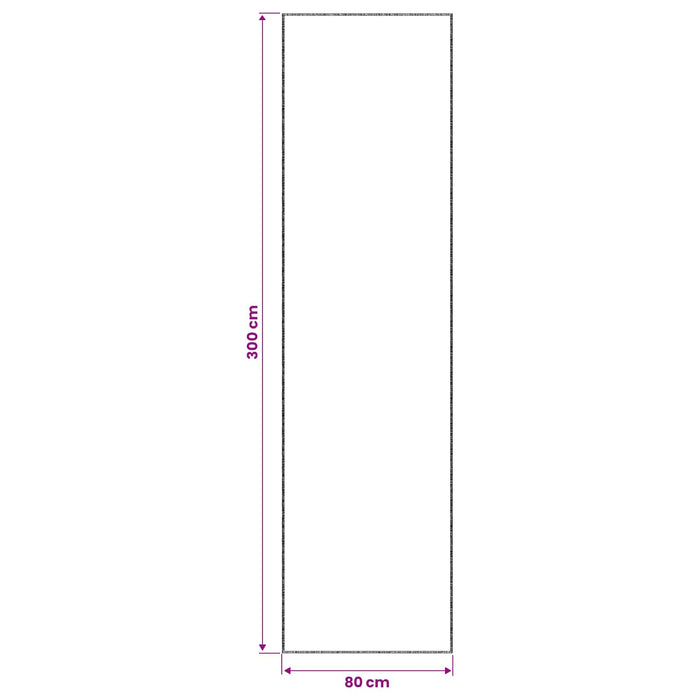 Covor Antracit 80 x 300 cm 100% Polyester 3 mm Spălabil WALTI