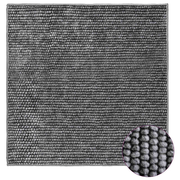 Covor Antracit 100 x 100 cm 100% Polyester 3 mm Spălabil WALTI