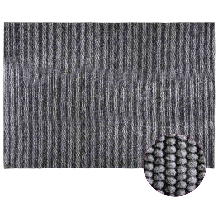 Covor Antracit 120 x 180 cm 100% Polyester 3 mm Spălabil WALTI