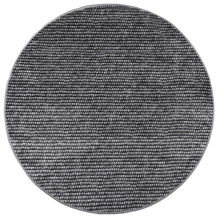 Covor Antracit Ø 120 cm 100% Polyester 3 mm Spălabil WALTI