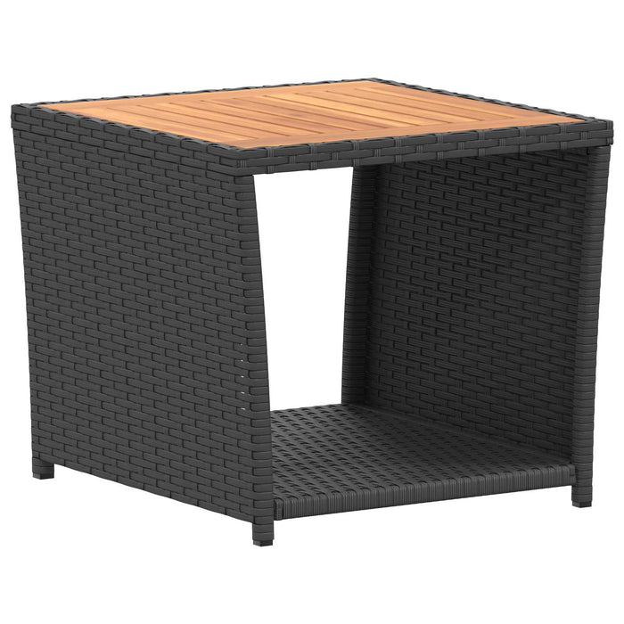 Set de canapea 6 buc. Negru Ratan poli și Oțel WALTI