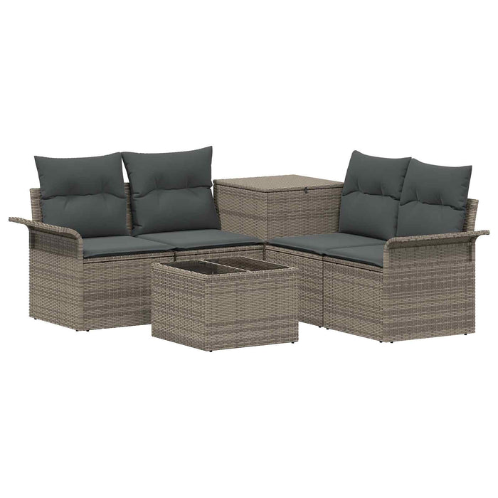 Set de canapea 6 pcs 4-Număr de locuri Gri și gri închis WALTI