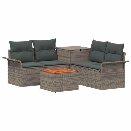 Set de canapea 6 pcs 4-Număr de locuri Gri și gri închis - WALTI WALTI